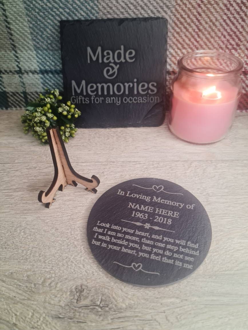 personalised memorial grave marker, memorial slate, indoor or outdoor, remembering your loved ones, Dad, Mum, Aunty, Uncle, Grandma, grandad