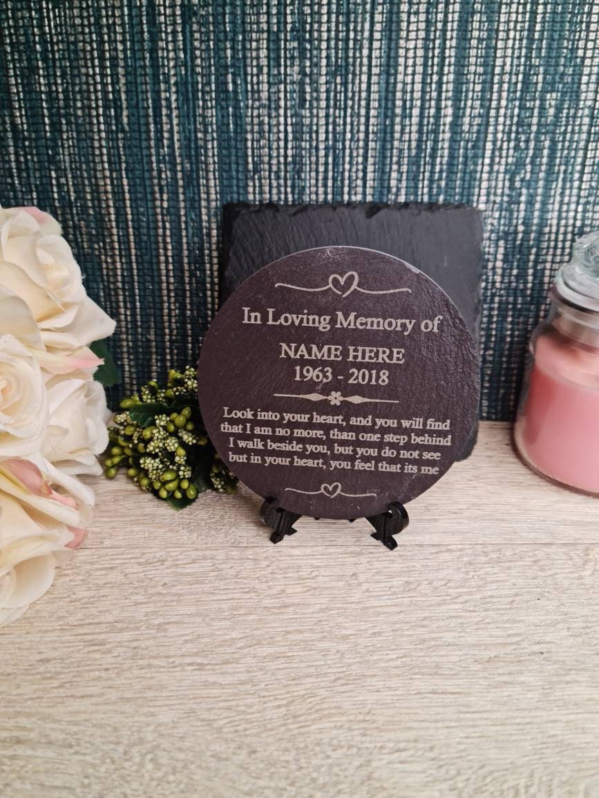 personalised memorial grave marker, memorial slate, indoor or outdoor, remembering your loved ones, Dad, Mum, Aunty, Uncle, Grandma, grandad