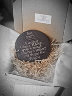 Personalised teacher coaster - display ornament - thank your teacher - gift from child - end of term - unique, bespoke gift - beautiful item