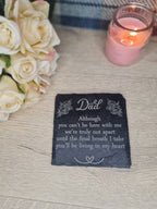 Personalised memorial grave marker, memorial slate, indoor or outdoor, remembering your loved ones, Dad, Mum, Aunty, Uncle, Grandma, grandad