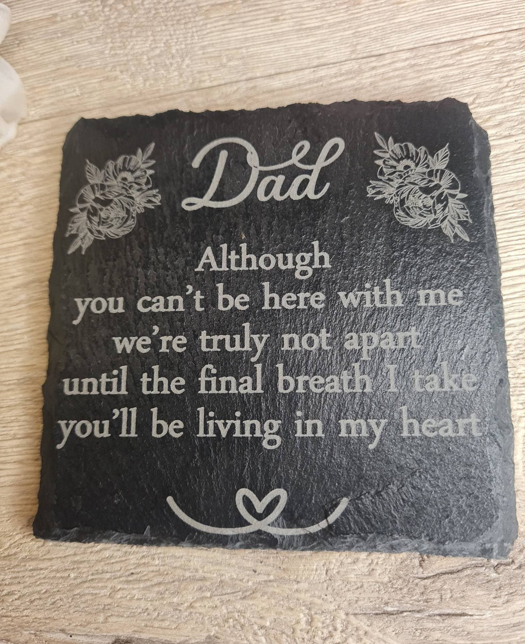 Personalised memorial grave marker, memorial slate, indoor or outdoor, remembering your loved ones, Dad, Mum, Aunty, Uncle, Grandma, grandad