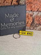 personalised registration style key ring - key chain - great gift for new driver - new car - fathers day - birthday - add your own wording