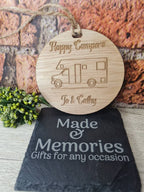 Personalised motorhome hanging ornament, great little gift, camping, RV, quirky, novelty, fathers day, birthday, christmas