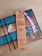 personalised wooden bookmark - Teacher thank you gift - graduation - Teacher - teaching - thank you gift - end of term present.