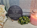 personalised memorial grave marker, memorial slate, indoor or outdoor, remembering your loved ones, Dad, Mum, Aunty, Uncle, Grandma, grandad