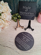 personalised memorial grave marker, memorial slate, indoor or outdoor, remembering your loved ones, Dad, Mum, Aunty, Uncle, Grandma, grandad