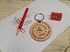 Beautiful teacher keyring - wooden key chain - thank your teacher - gift from child - end of term - unique, bespoke gift - beautiful item