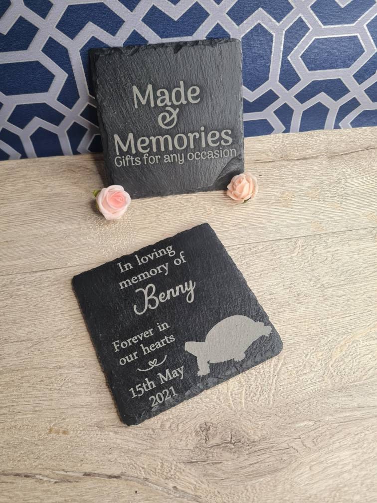 personalised Reptile Memorial grave marker, memorial slate, indoor or outdoor remember your pets, Lizard - Gecko - Snake - Tortoise - iguana
