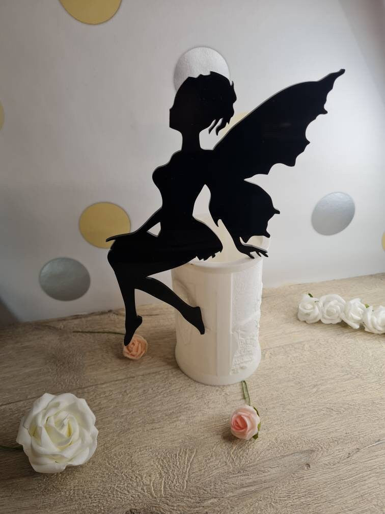 Fence Top Sitting Fairy - Pixie - fairy house - garden - patio - magical - great gift for kids - summer - decoration - bbq - garden bar home