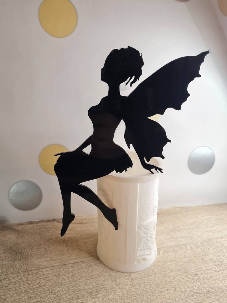 Fence Top Sitting Fairy - Pixie - fairy house - garden - patio - magical - great gift for kids - summer - decoration - bbq - garden bar home
