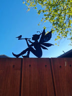 Fence Top Pixie Piper - Fairy - fairy house - garden - patio - magical - great gift for kids - summer - decoration - garden bar - bbq home