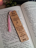 personalised wooden bookmark - Lockdown Learning - Teacher thank you gift - graduation - Teacher - teaching - thank you gift - end of term