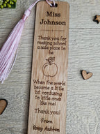 personalised wooden bookmark - Lockdown Learning - Teacher thank you gift - graduation - Teacher - teaching - thank you gift - end of term