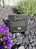 personalised pet Memorial grave marker, memorial slate, indoor or outdoor, remembering your pets, dog, fur baby, puppy, memory, keepsake