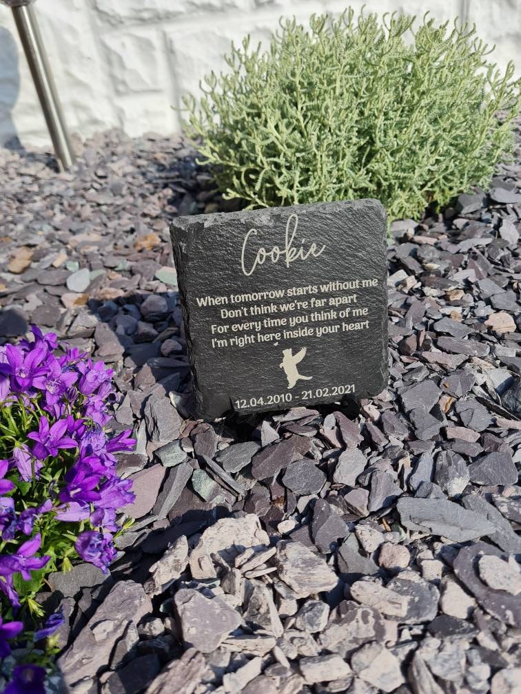 personalised pet Memorial grave marker, memorial slate, indoor or outdoor, remembering your pets, cat, fur baby, kitten, memory, keepsake