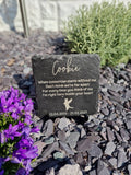 personalised pet Memorial grave marker, memorial slate, indoor or outdoor, remembering your pets, cat, fur baby, kitten, memory, keepsake
