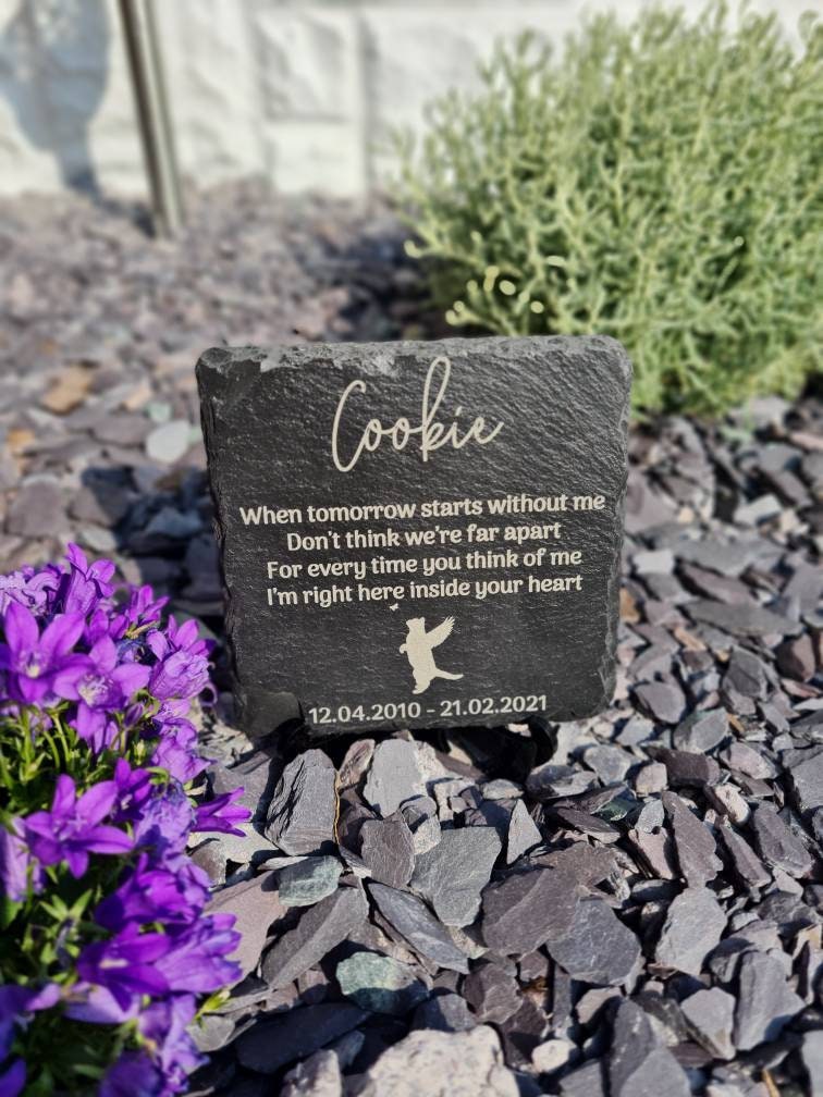 personalised pet Memorial grave marker, memorial slate, indoor or outdoor, remembering your pets, cat, fur baby, kitten, memory, keepsake