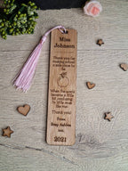 personalised wooden bookmark - Lockdown Learning - Teacher thank you gift - graduation - Teacher - teaching - thank you gift - end of term