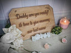 Cute rustic wedding sign for page boy - flower girl - marriage sign - photography - flatlay - decoration - gift - surprise