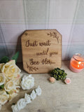 Cute rustic wedding sign for page boy - flower girl - marriage sign - photography - flatlay - decoration - gift - surprise