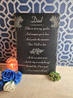 personalised Memorial grave marker, memorial slate, indoor or outdoor remember your loved one - dad - brother - sister - grandma - grandad