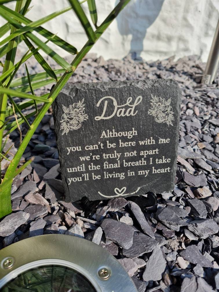 Personalised memorial grave marker, memorial slate, indoor or outdoor, remembering your loved ones, Dad, Mum, Aunty, Uncle, Grandma, grandad