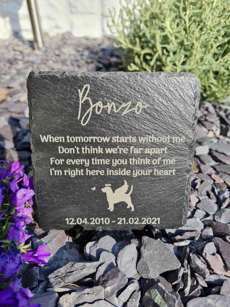 personalised pet Memorial grave marker, memorial slate, indoor or outdoor, remembering your pets, dog, fur baby, puppy, memory, keepsake