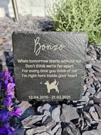 personalised pet Memorial grave marker, memorial slate, indoor or outdoor, remembering your pets, dog, fur baby, puppy, memory, keepsake