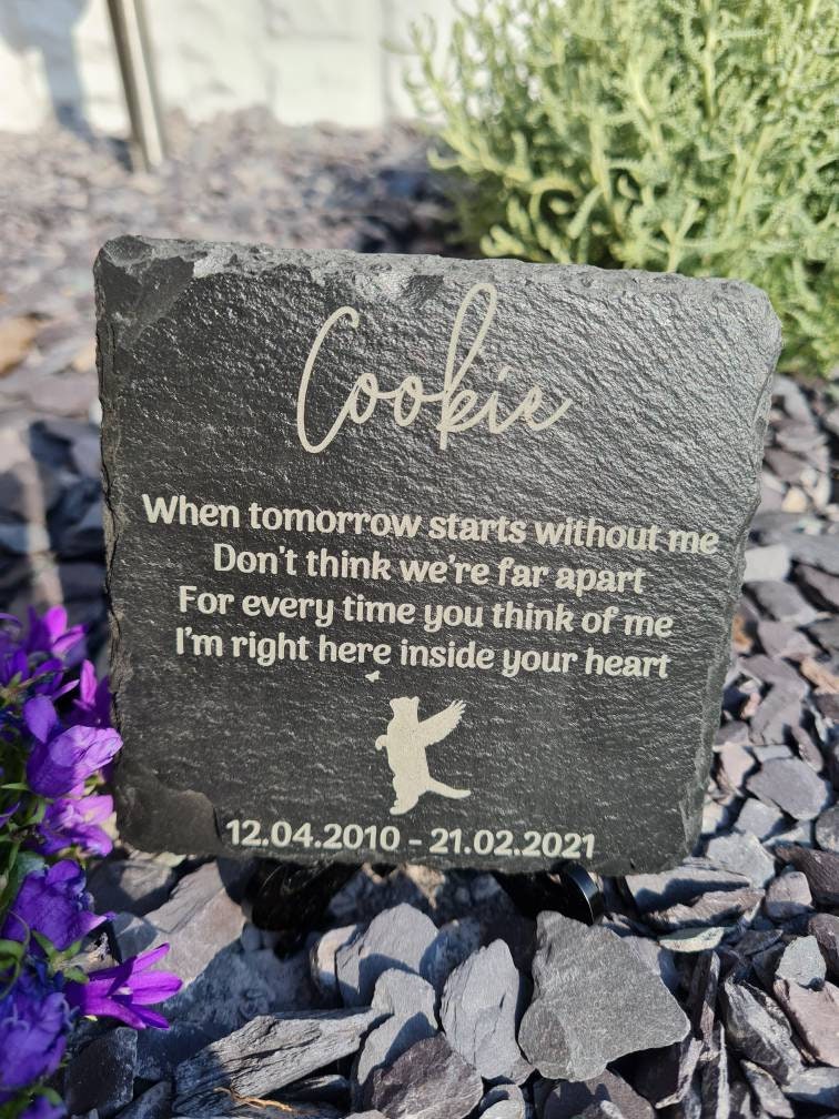 personalised pet Memorial grave marker, memorial slate, indoor or outdoor, remembering your pets, cat, fur baby, kitten, memory, keepsake