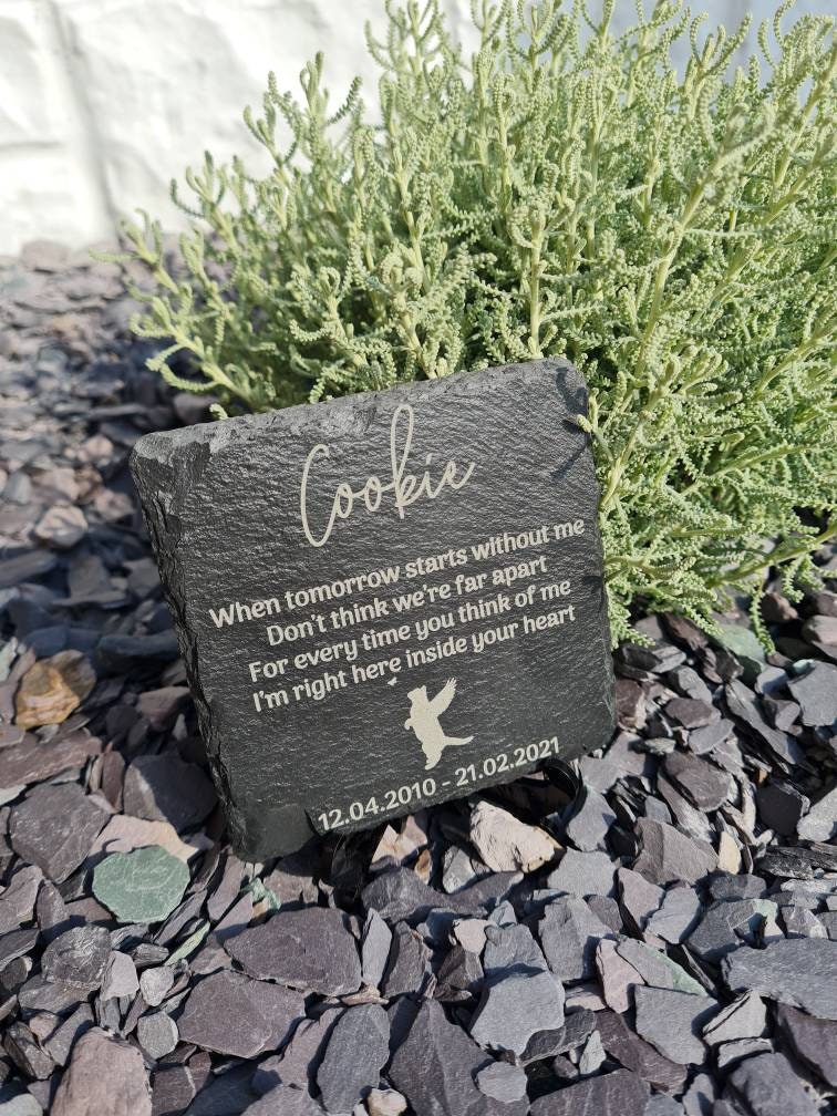 personalised pet Memorial grave marker, memorial slate, indoor or outdoor, remembering your pets, cat, fur baby, kitten, memory, keepsake