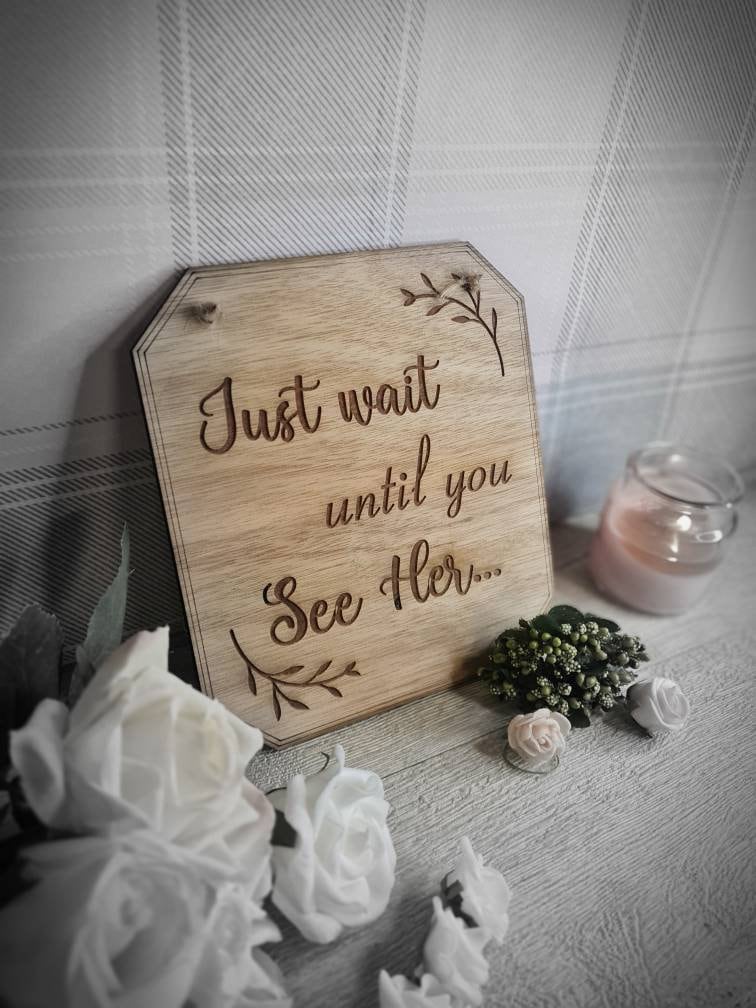 Cute rustic wedding sign for page boy - flower girl - marriage sign - photography - flatlay - decoration - gift - surprise