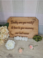 Cute rustic wedding sign for page boy - flower girl - marriage sign - photography - flatlay - decoration - gift - surprise