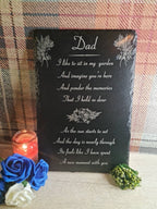 personalised Memorial grave marker, memorial slate, indoor or outdoor remember your loved one - dad - brother - sister - grandma - grandad