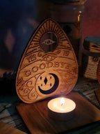 Ouija board game planchette - Candle display stand - Beautiful yet spooky Halloween decoration - novelty - decor - home - zombie - witch
