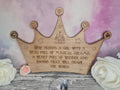 Beautiful bedroom door plaque - bedroom sign for princess - little girls bedroom decor - daughter - granddaughter - crown - tiara - castle