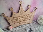 Beautiful bedroom door plaque - bedroom sign for princess - little girls bedroom decor - daughter - granddaughter - crown - tiara - castle