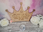 Beautiful bedroom door plaque - bedroom sign for princess - little girls bedroom decor - daughter - granddaughter - crown - tiara - castle
