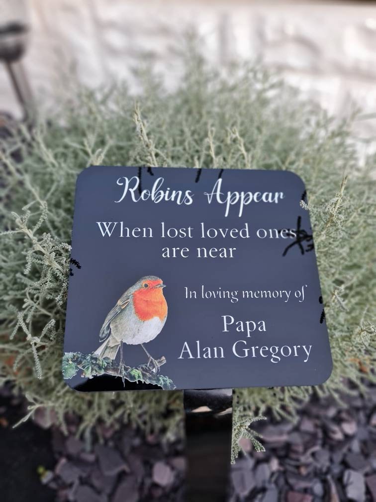 Personalised memorial plaque - sign - grave marker - grave decoration - beautiful gift - remember a loved one - garden - memories
