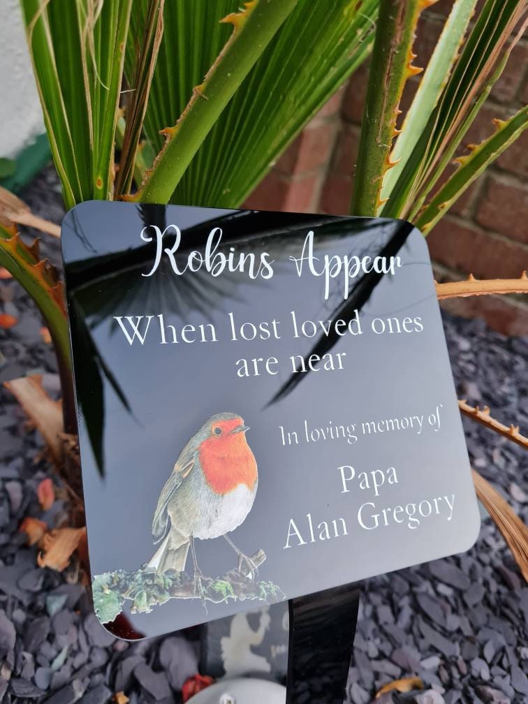 Personalised memorial plaque - sign - grave marker - grave decoration - beautiful gift - remember a loved one - garden - memories