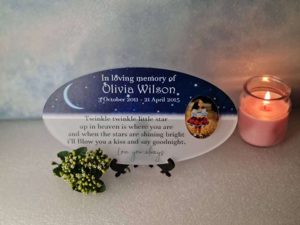 Beautiful personalised childs memorial - anniversary gift - remembering - grave stone - Grave marker - ashes - urn - plot sign - plaque -
