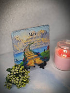 Personalised pet memorial stone - Rainbow Bridge - grave marker - Remember - Dog - Cat - Anniversary - Garden - tomb stone - rememberance