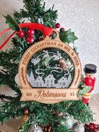 Personalised first Christmas family name bauble - xmas decoration - santa - decor - father christmas - st nick - present - secret santa
