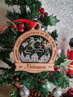 Personalised first Christmas family name bauble - xmas decoration - santa - decor - father christmas - st nick - present - secret santa