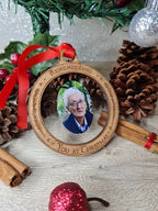 Personalised Christmas memory bauble - picture of your loved one - Remember - memorial - xmas - gift - present - tree - decoration - decor
