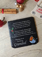 Personalised Christmas memory stone - Remember a loved one - Grave marker - memorial - xmas - gift - present - tree - decoration - decor