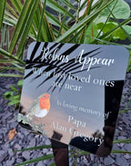 Personalised memorial plaque - sign - grave marker - grave decoration - beautiful gift - remember a loved one - garden - memories