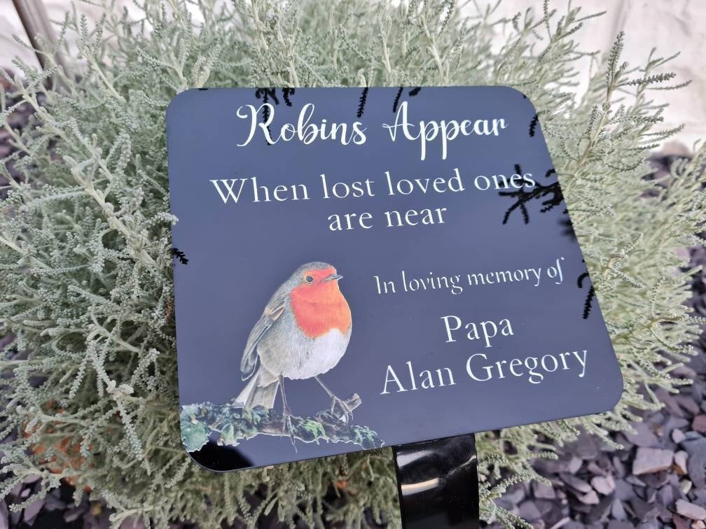 Personalised memorial plaque - sign - grave marker - grave decoration - beautiful gift - remember a loved one - garden - memories