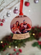 Personalised Christmas Snow Globe bauble - Lovely keepsake - Tree decor - memorial - xmas - gift - present - tree - decoration - First xmas