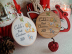 Personalised First Christmas bauble - beautiful gift for Girl or Boy - xmas - gift - tree - Vintage - Retro - decor - sentimental - keepsake