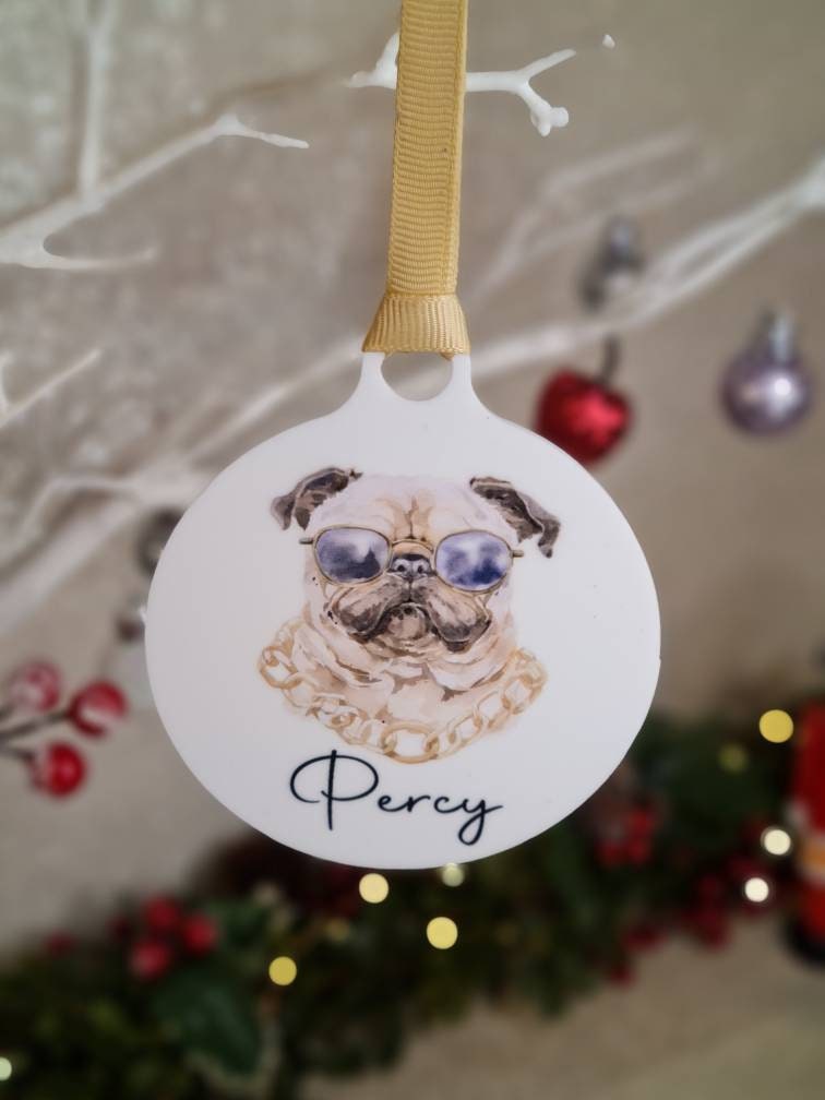 Personalised Christmas Dog pet bauble - Your own design! - Funny gift - Add your own accessories - present - tree - decoration - decor -